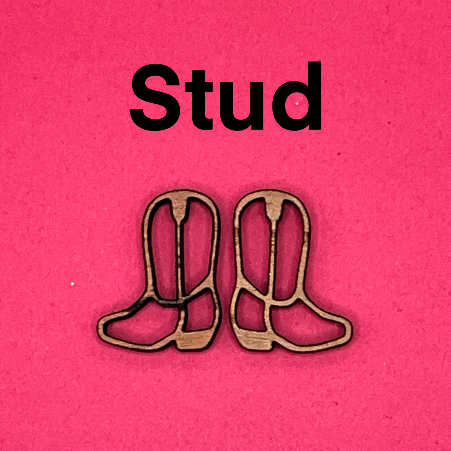 Blank cowgirl boots wooden bezels