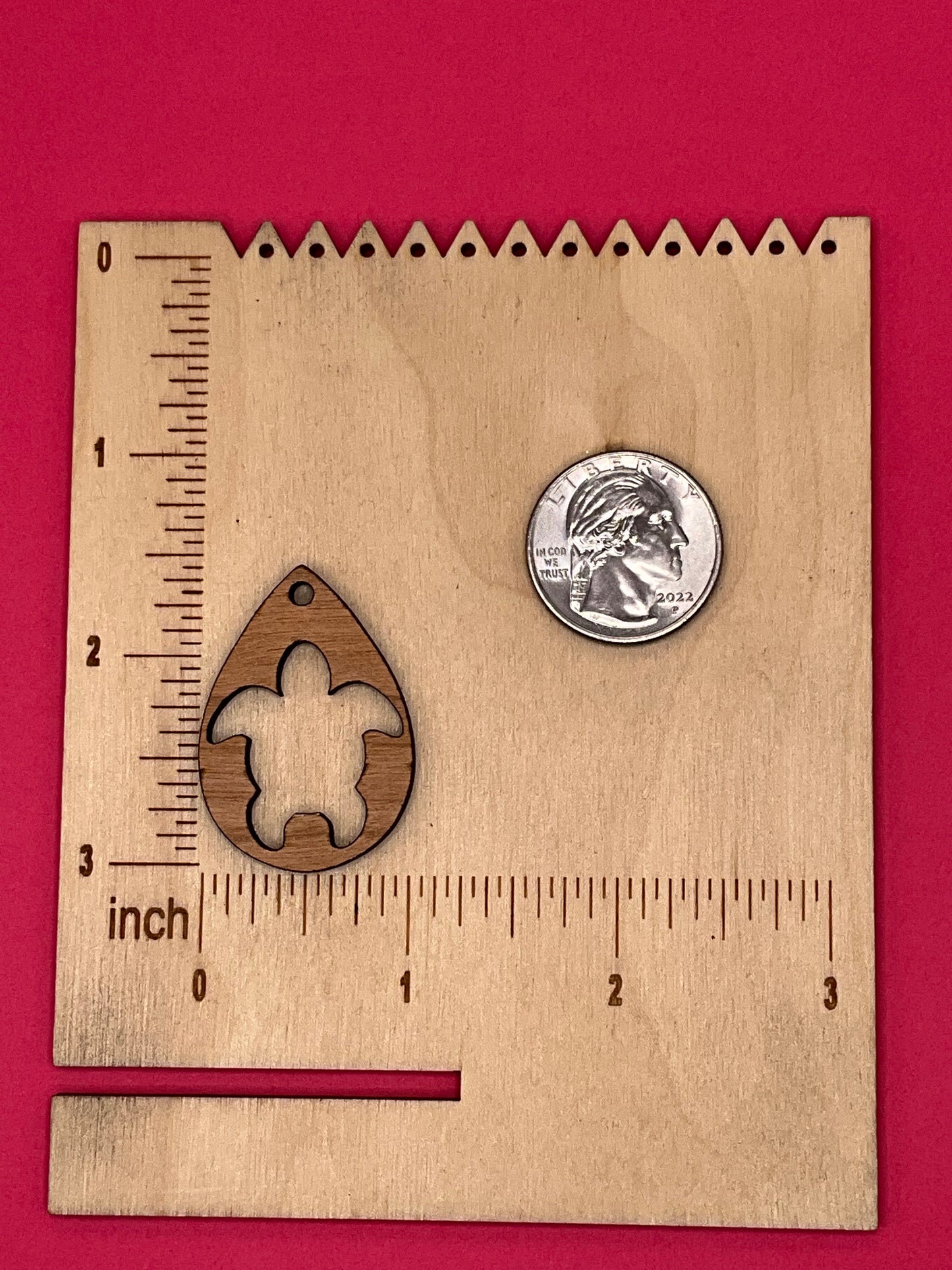 Blank Turtle Teardrop wooden bezels