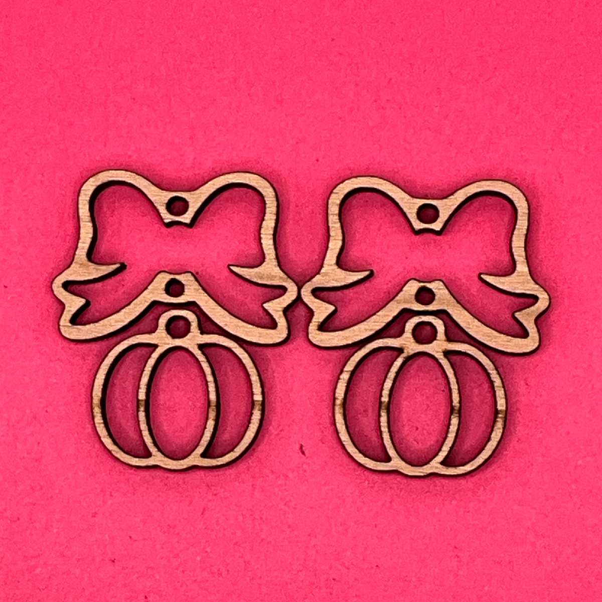 Blank Bow Pumpkin wooden bezels