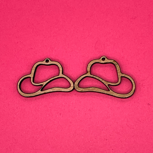 Blank Cowgirl Hat wooden bezel