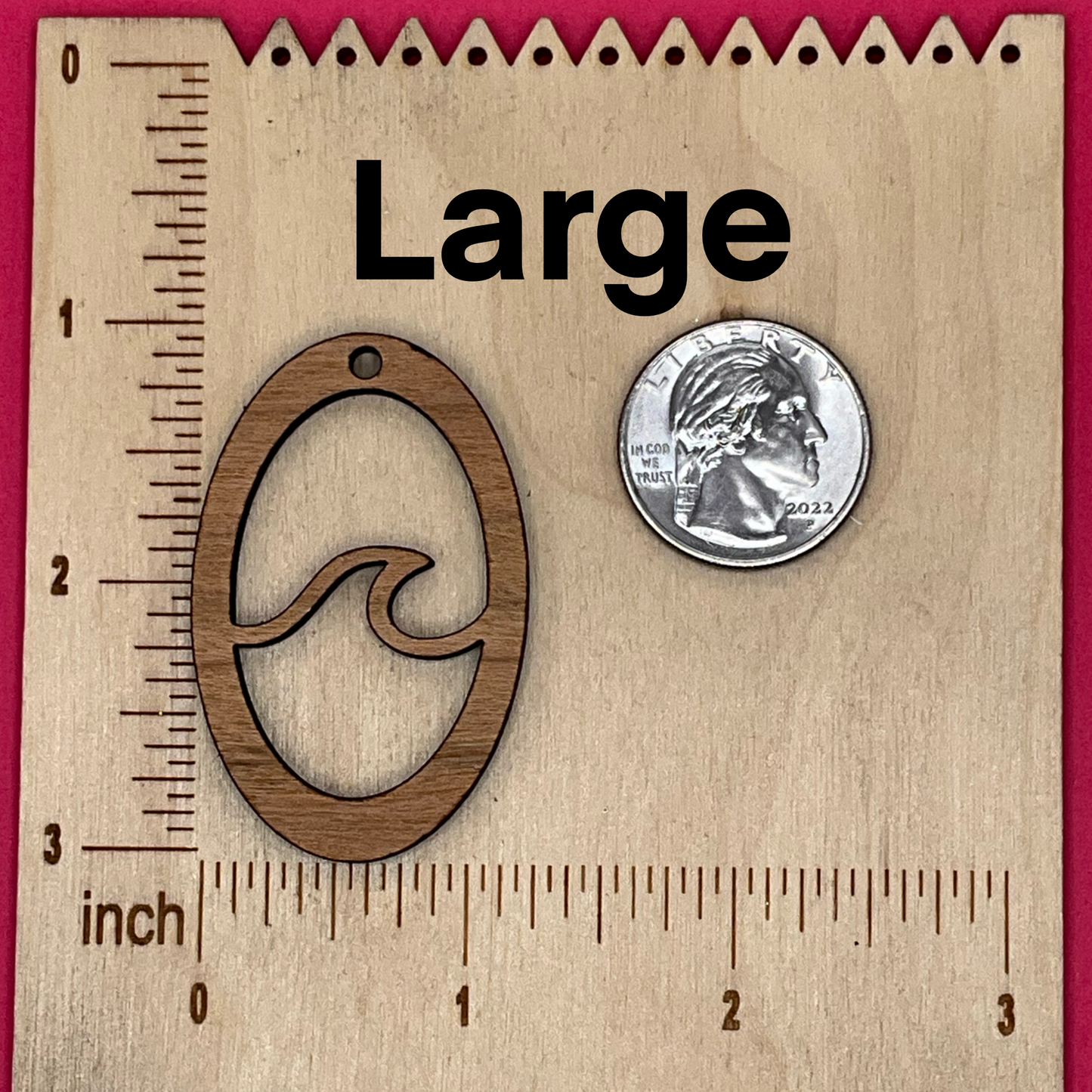 Blank wave oval wooden bezel