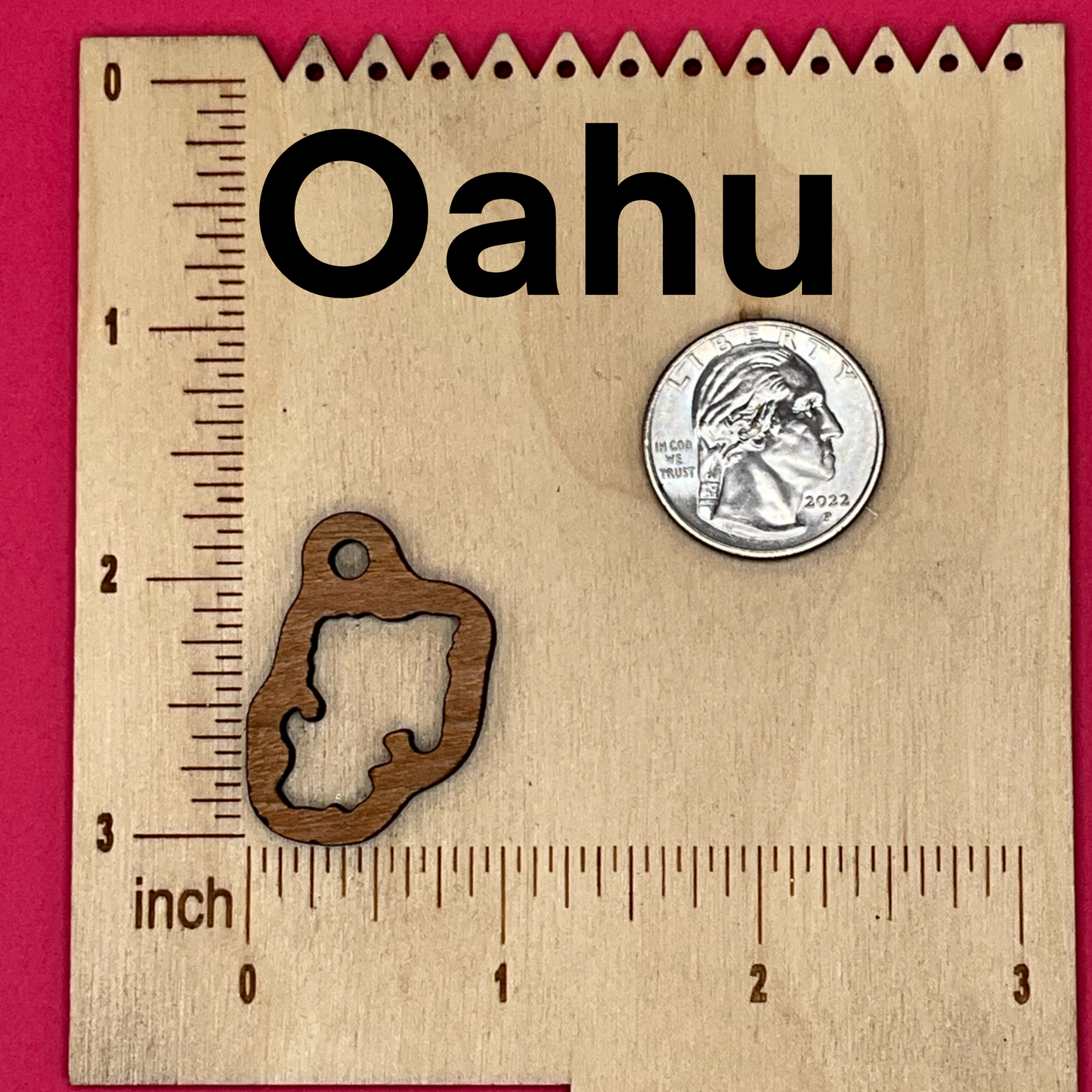 Blank Hawaiian islands wooden bezel