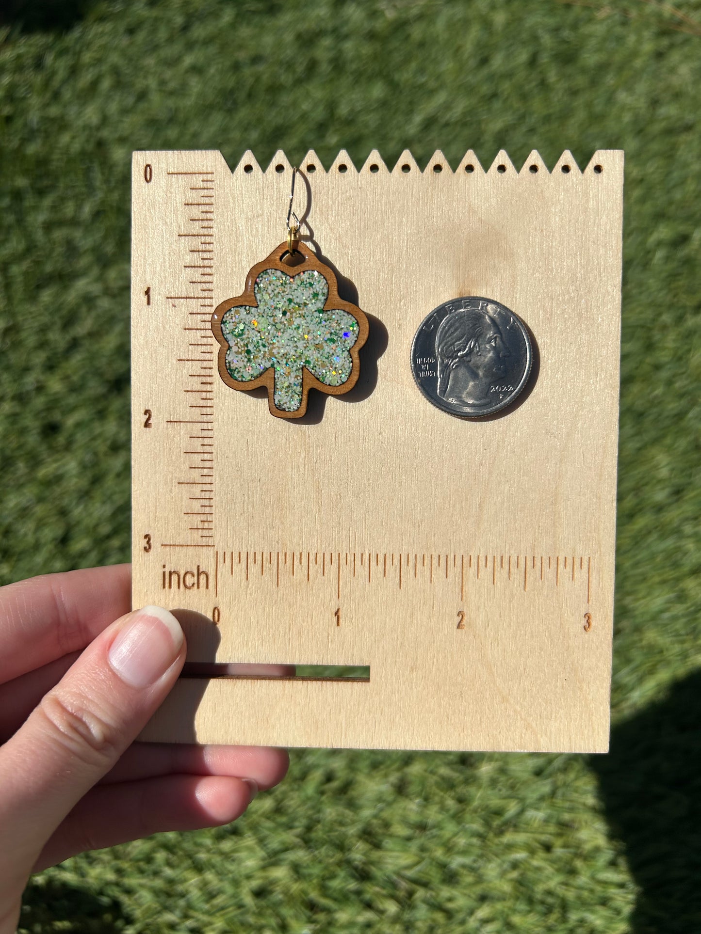 Shamrock Wooden earrings
