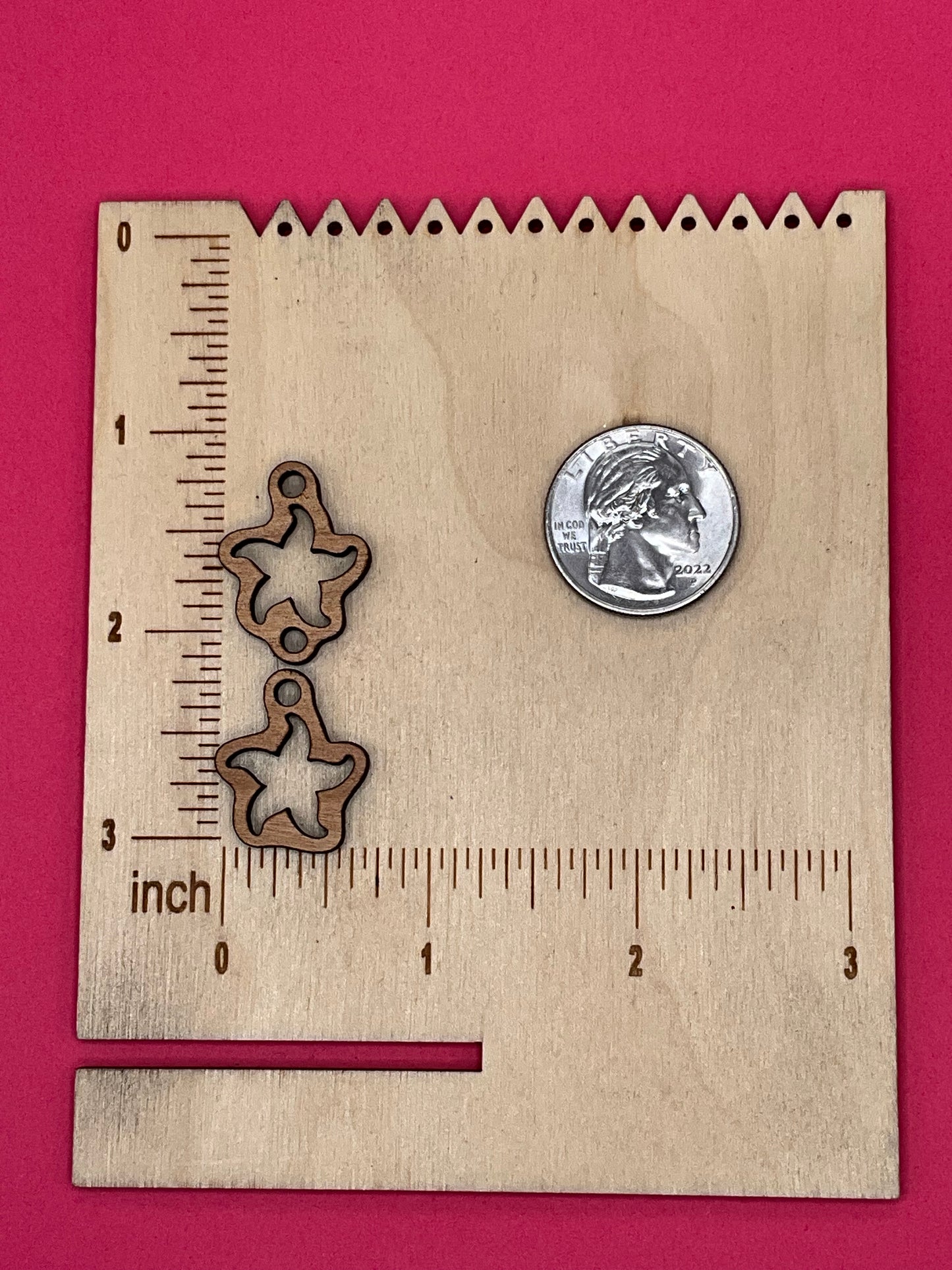 Blank 2 Tier Starfish wooden bezels
