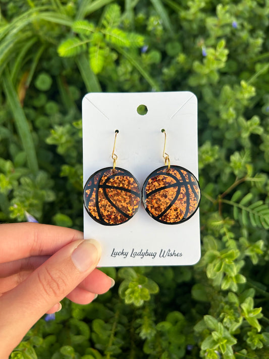 Basketball earrings