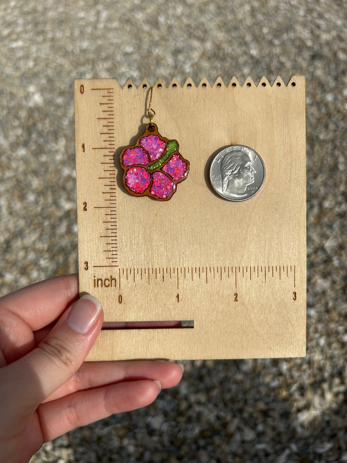 Hibiscus earrings