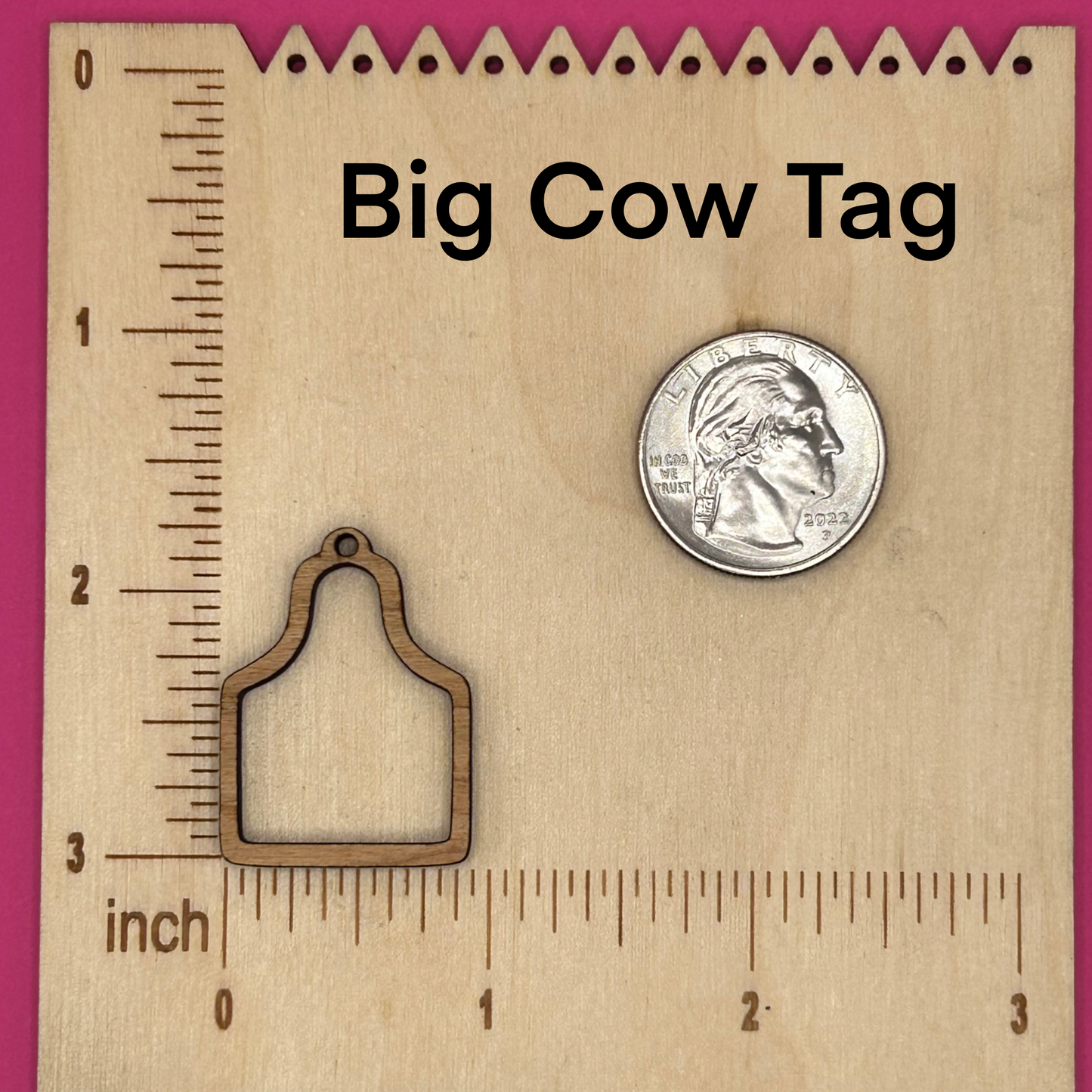 Blank cow tag wooden bezels