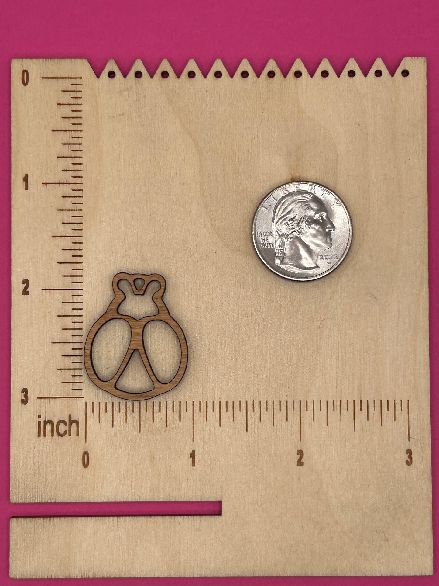 Blank ladybug wooden bezels
