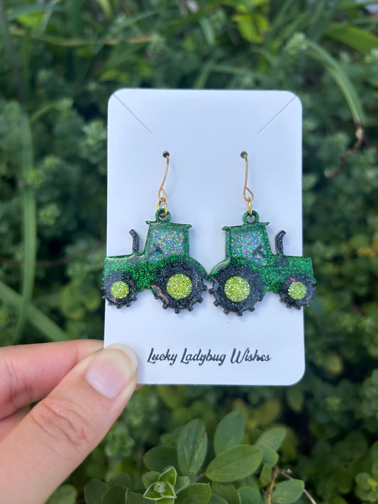 Tractor earrings