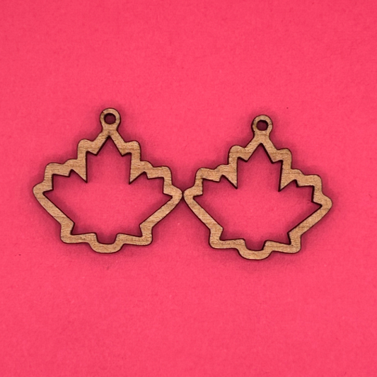 Blank Fall Leaf wooden bezels