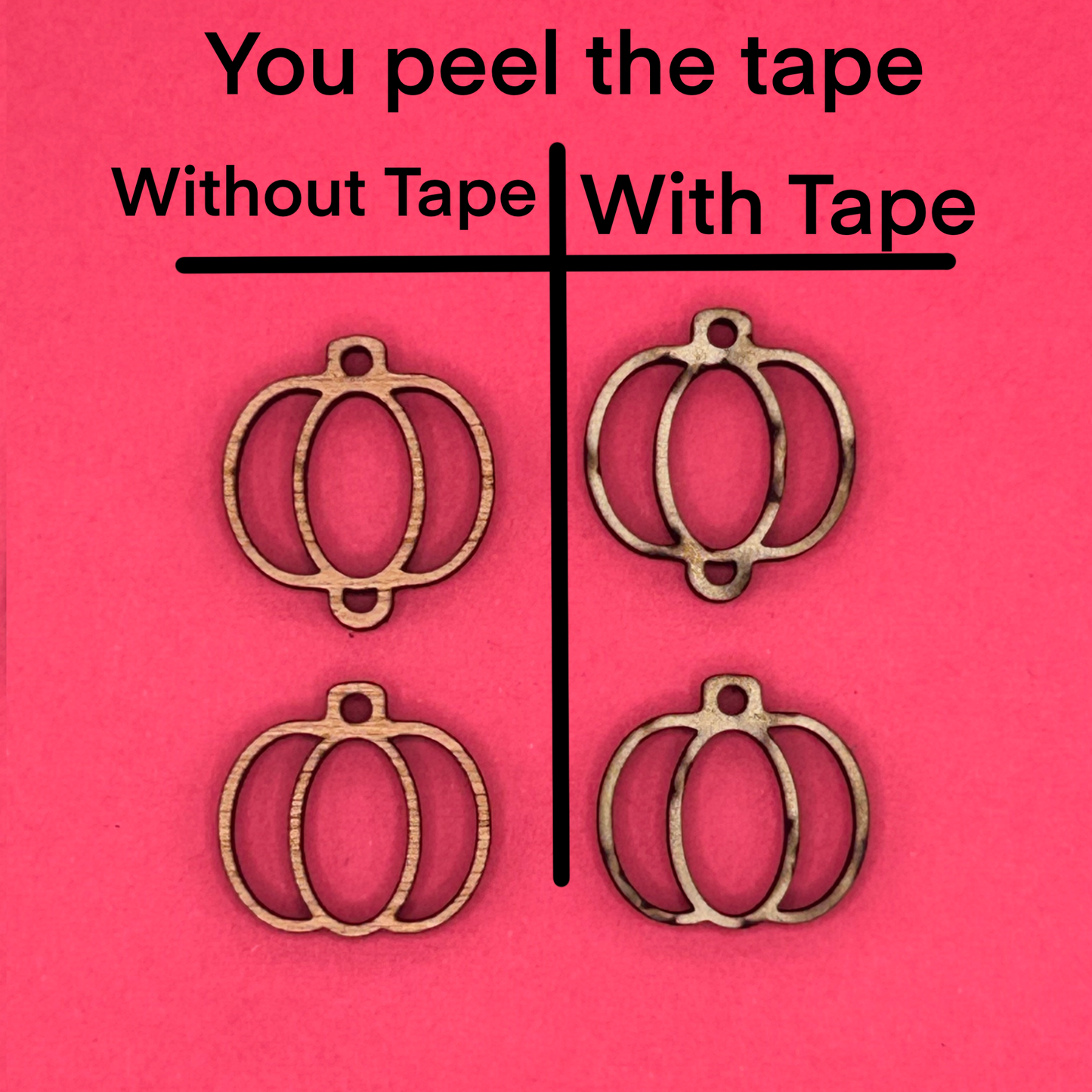 Blank 2 Piece Pumpkin wooden bezels