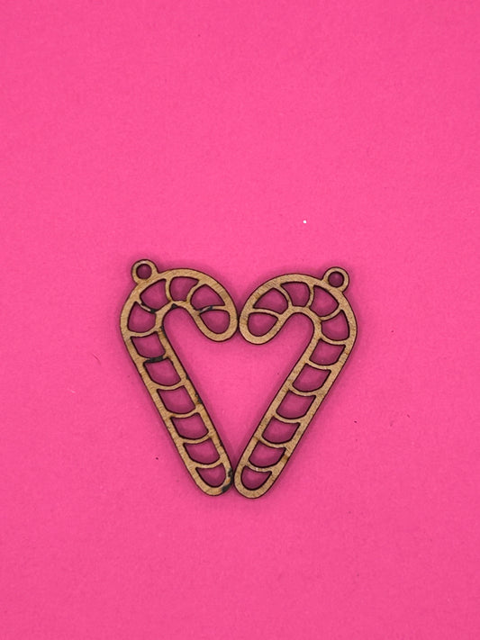 Blank candy cane wooden bezel