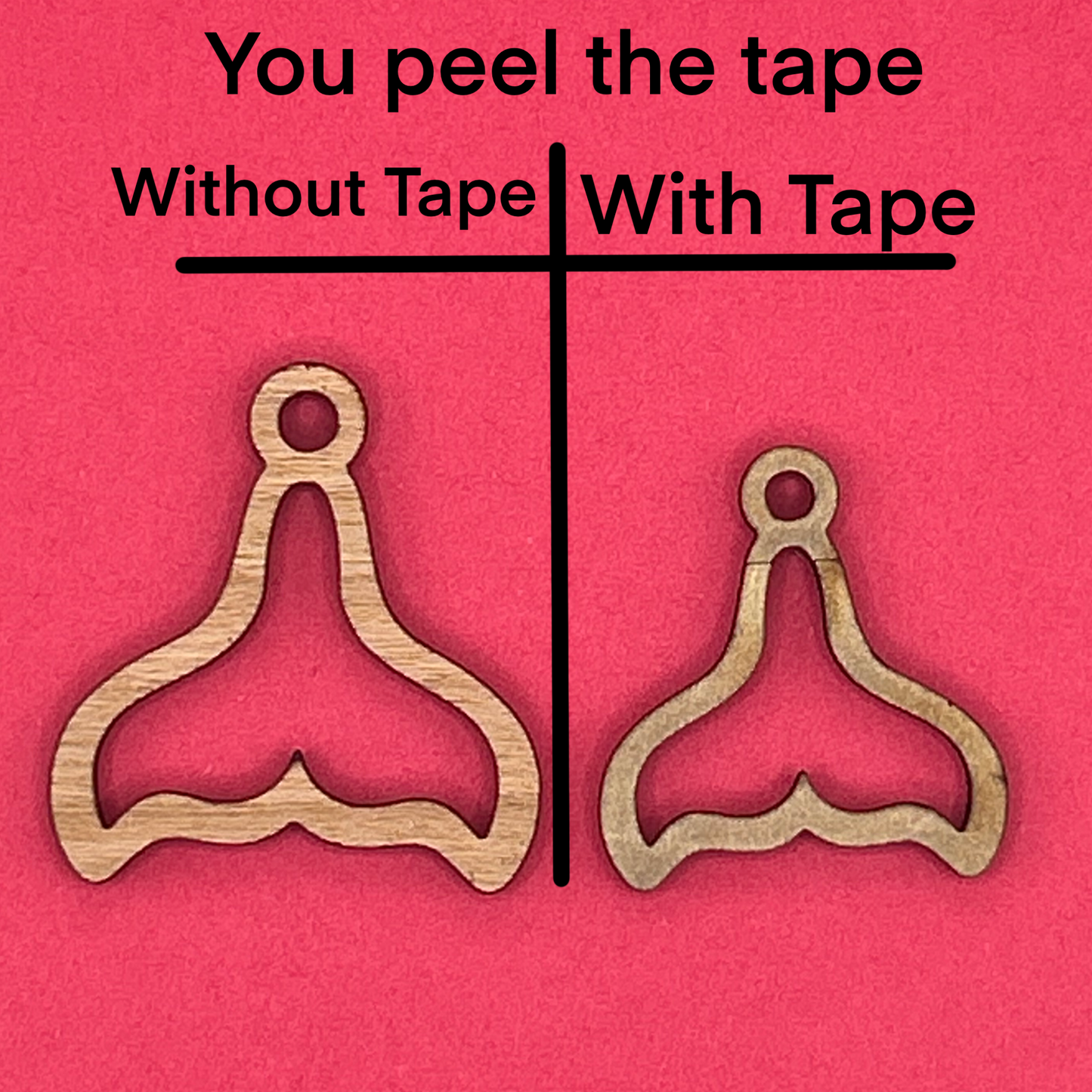 Blank Whale Tails wooden bezels