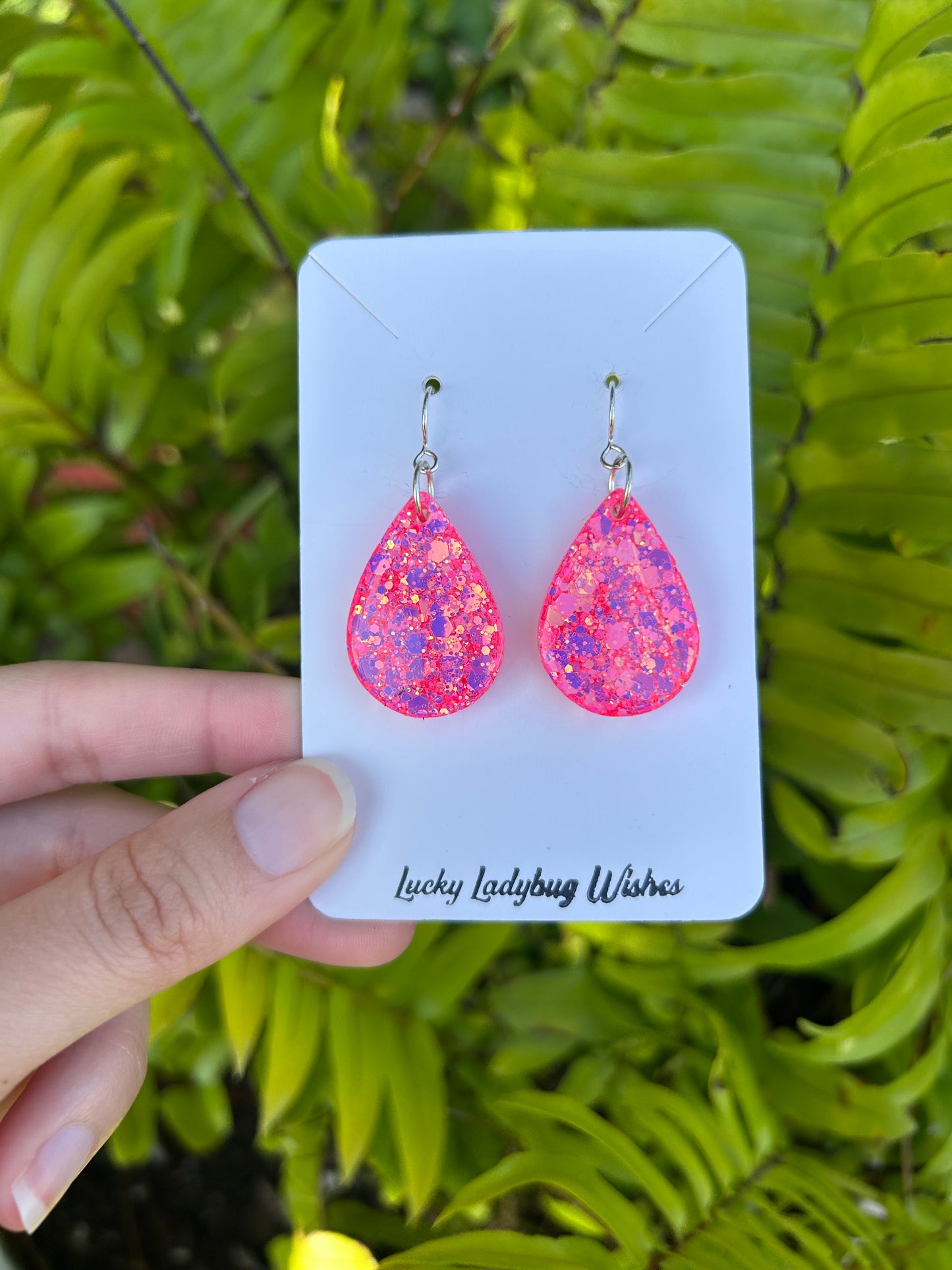 Small Peony earrings