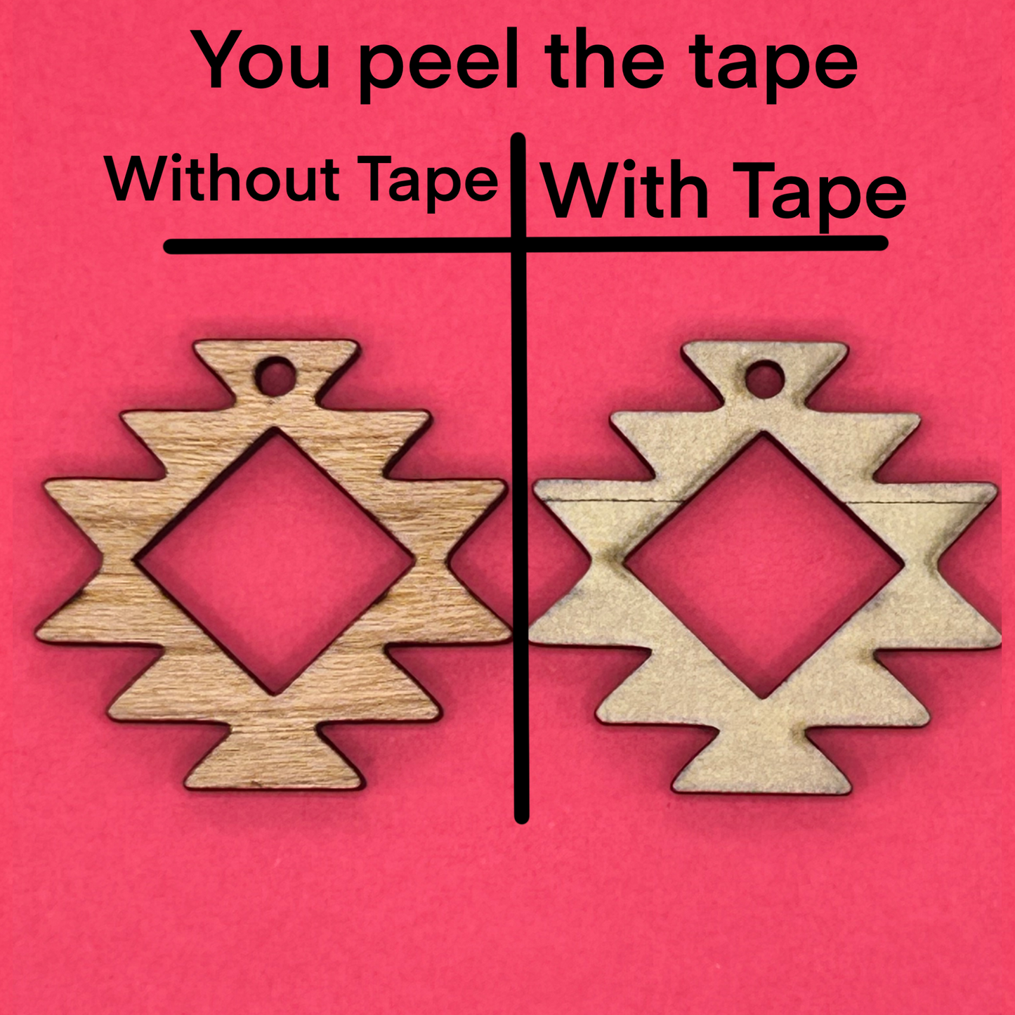 Blank aztec wooden bezels