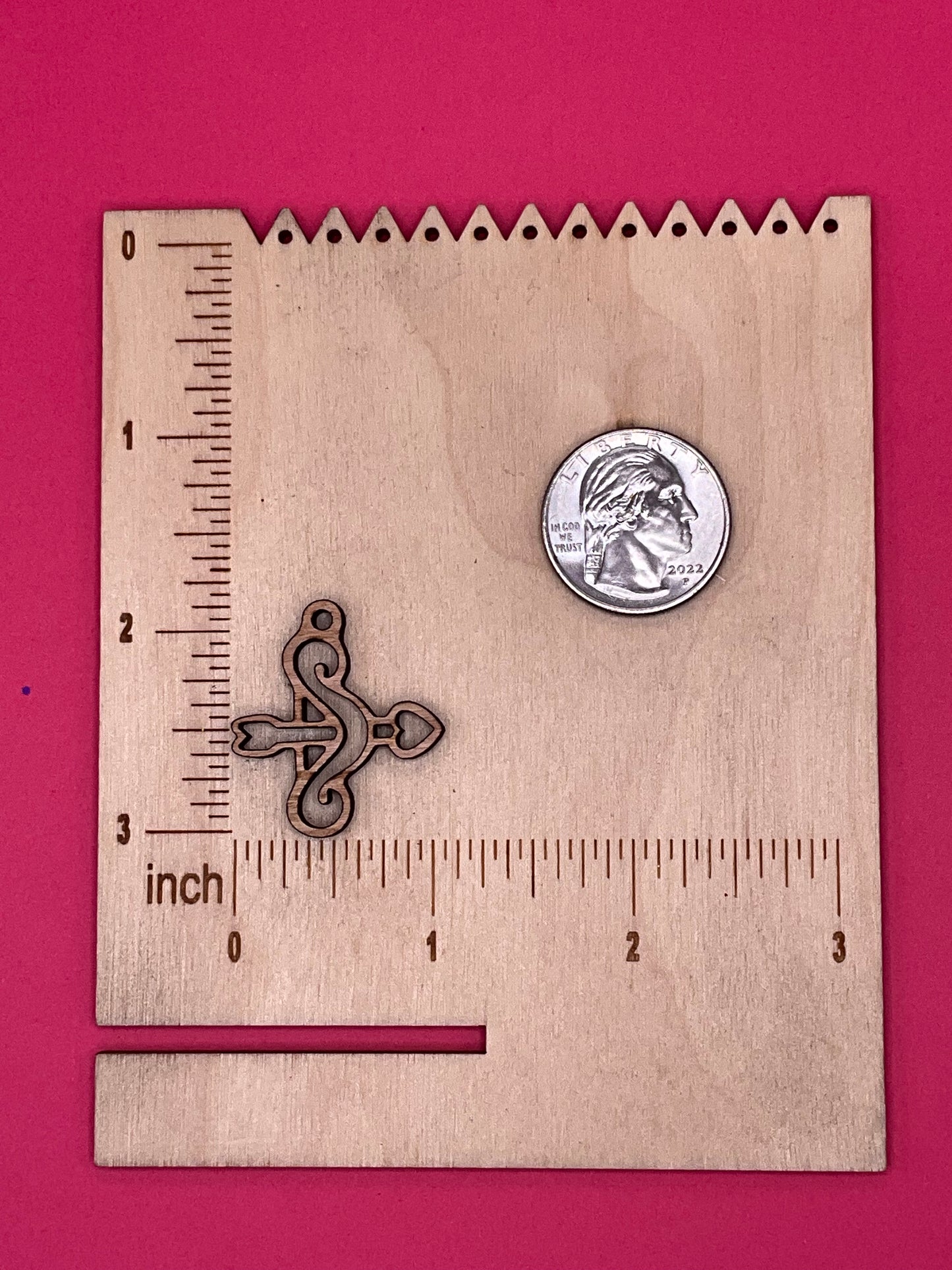 Blank Bow and Arrow wooden bezels