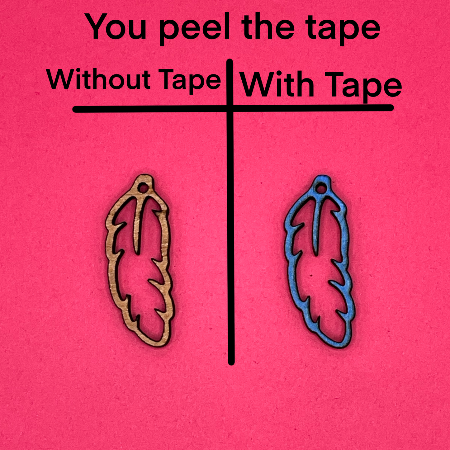 Blank Feather wooden bezels