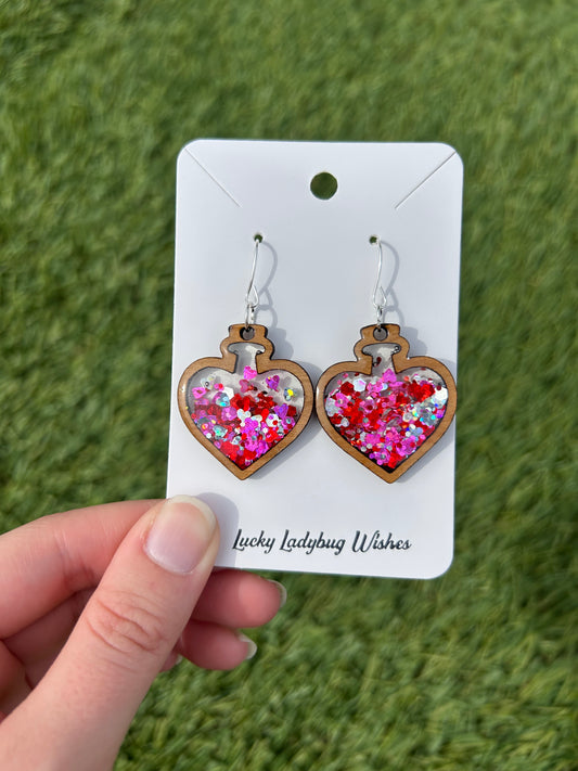 Love potion earrings