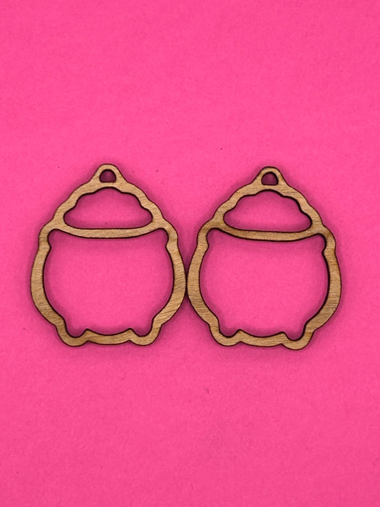 Blank pot of gold wooden bezels