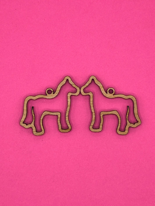 Blank horse wooden bezel