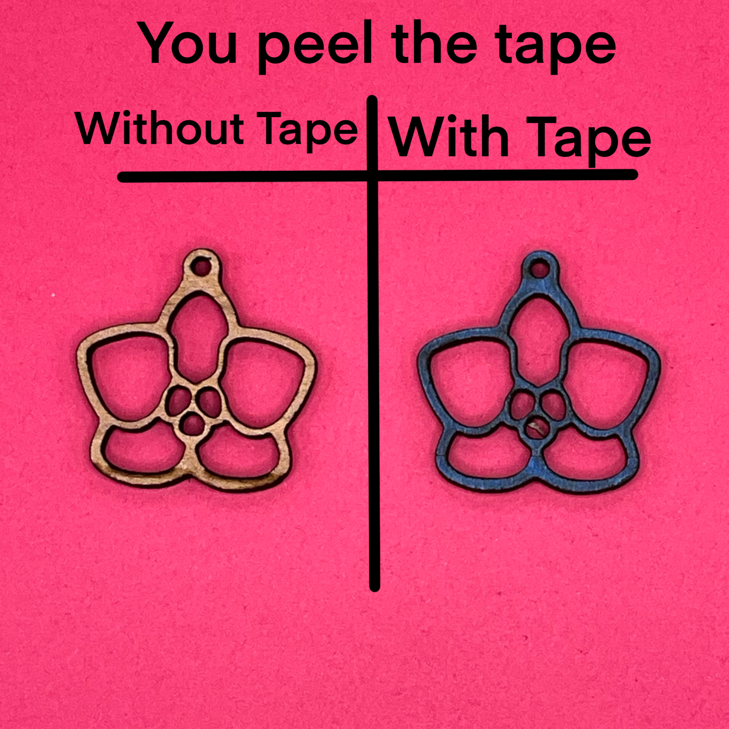 Blank Orchid wooden bezel