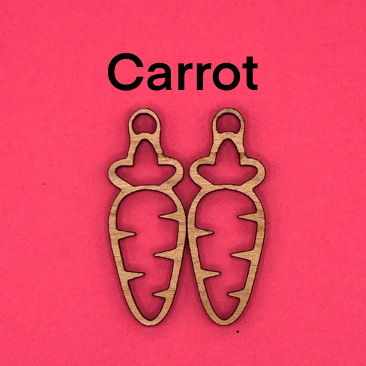 Blank carrot wooden bezels