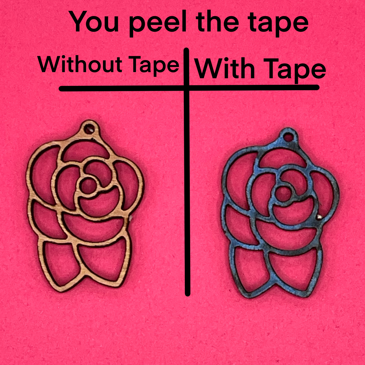 Blank Rose wooden bezel