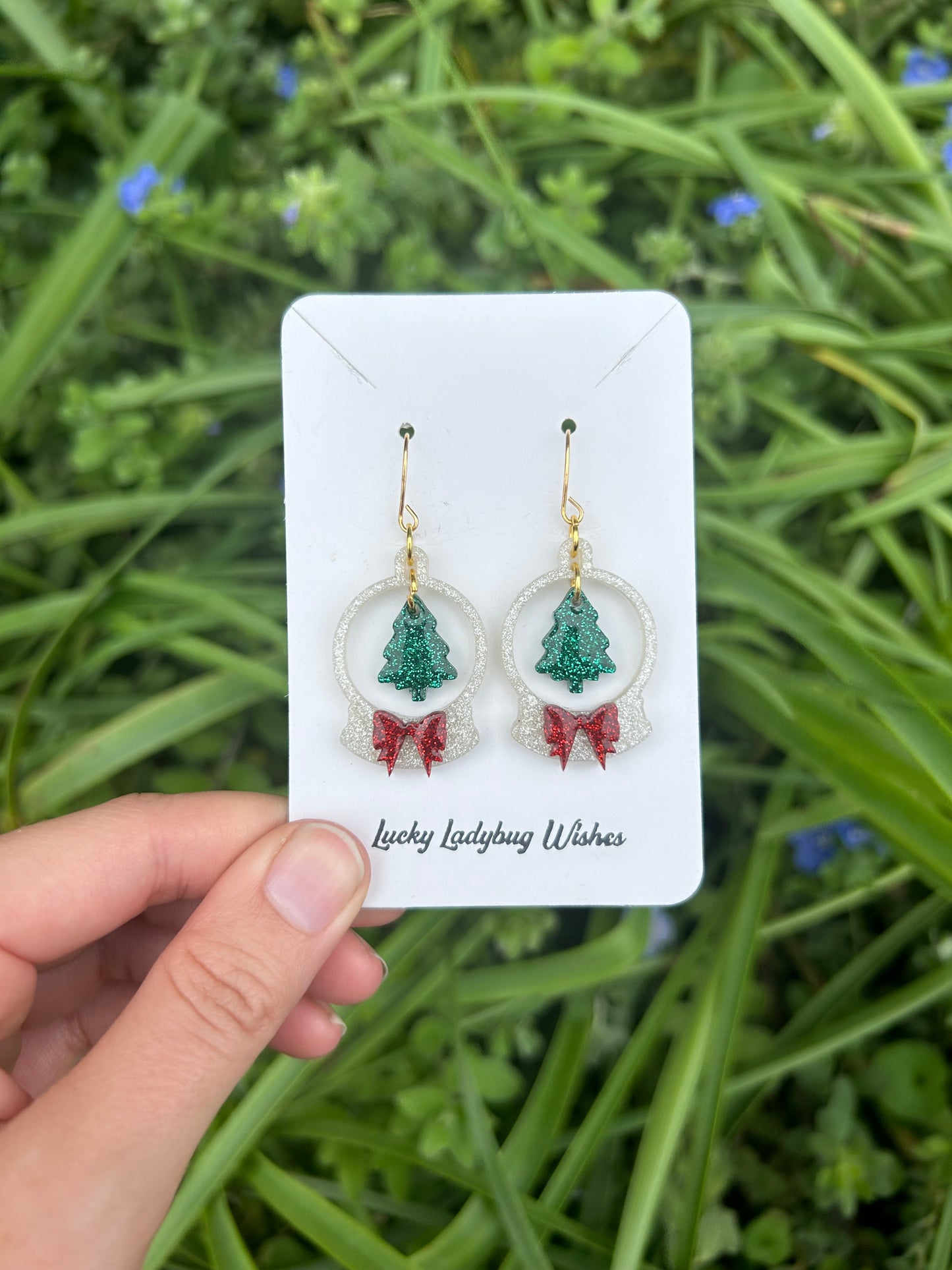 Snowglobe earrings