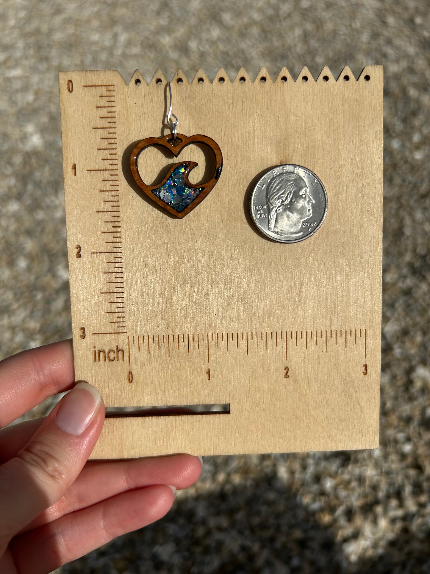 Wave Heart earrings