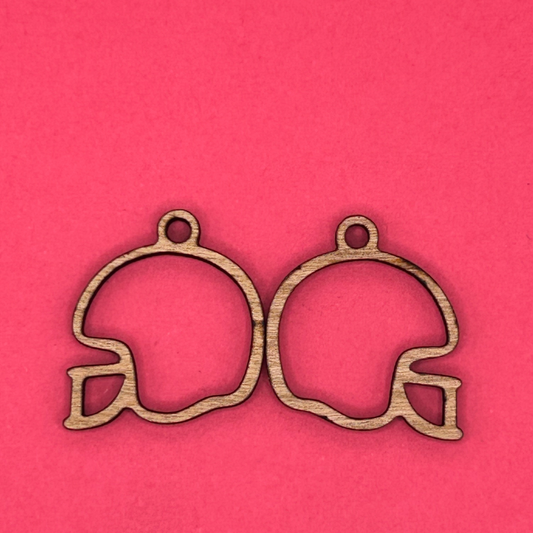 Blank Football Helmet wooden bezels