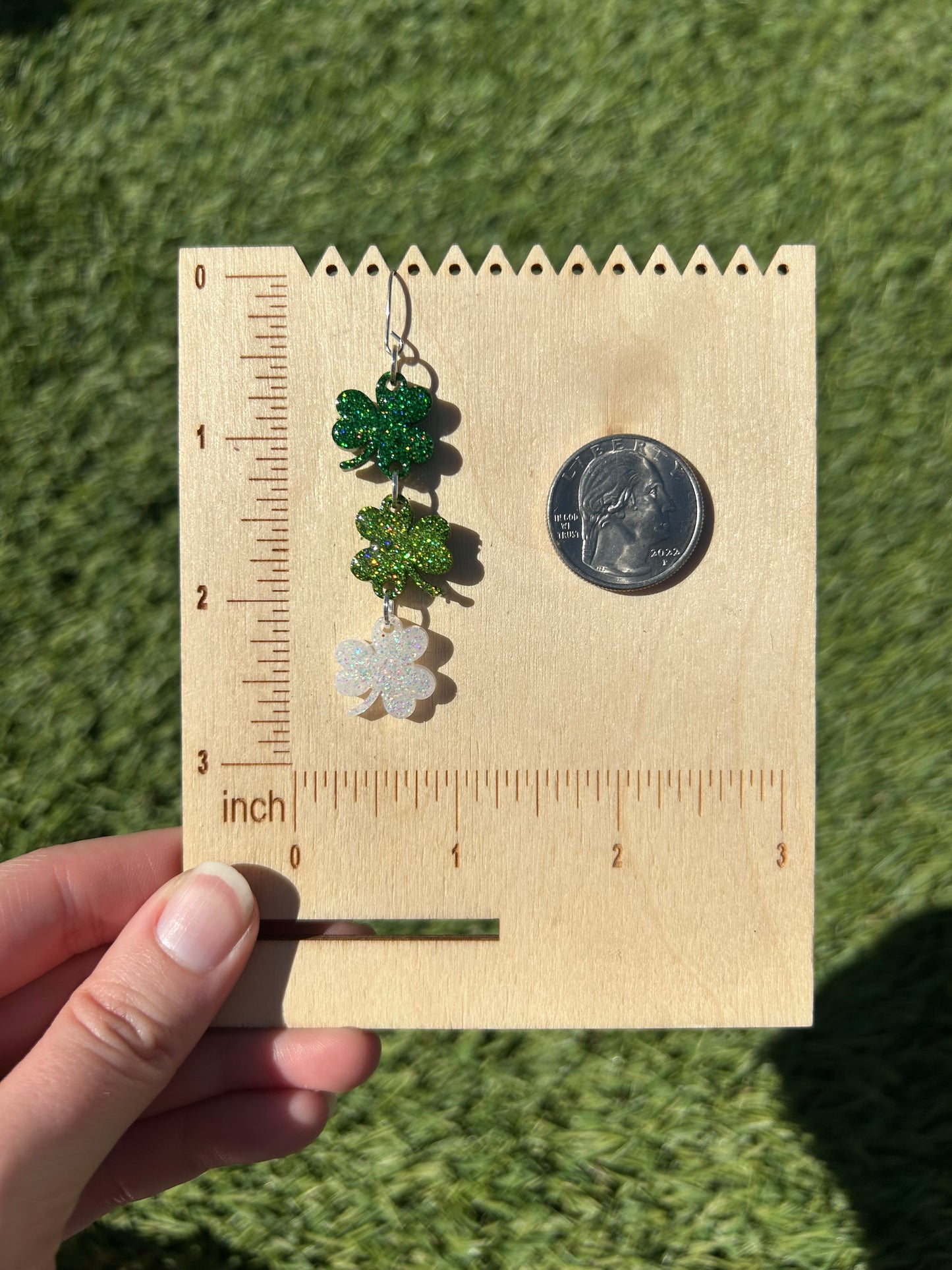 3-tier shamrock earrings