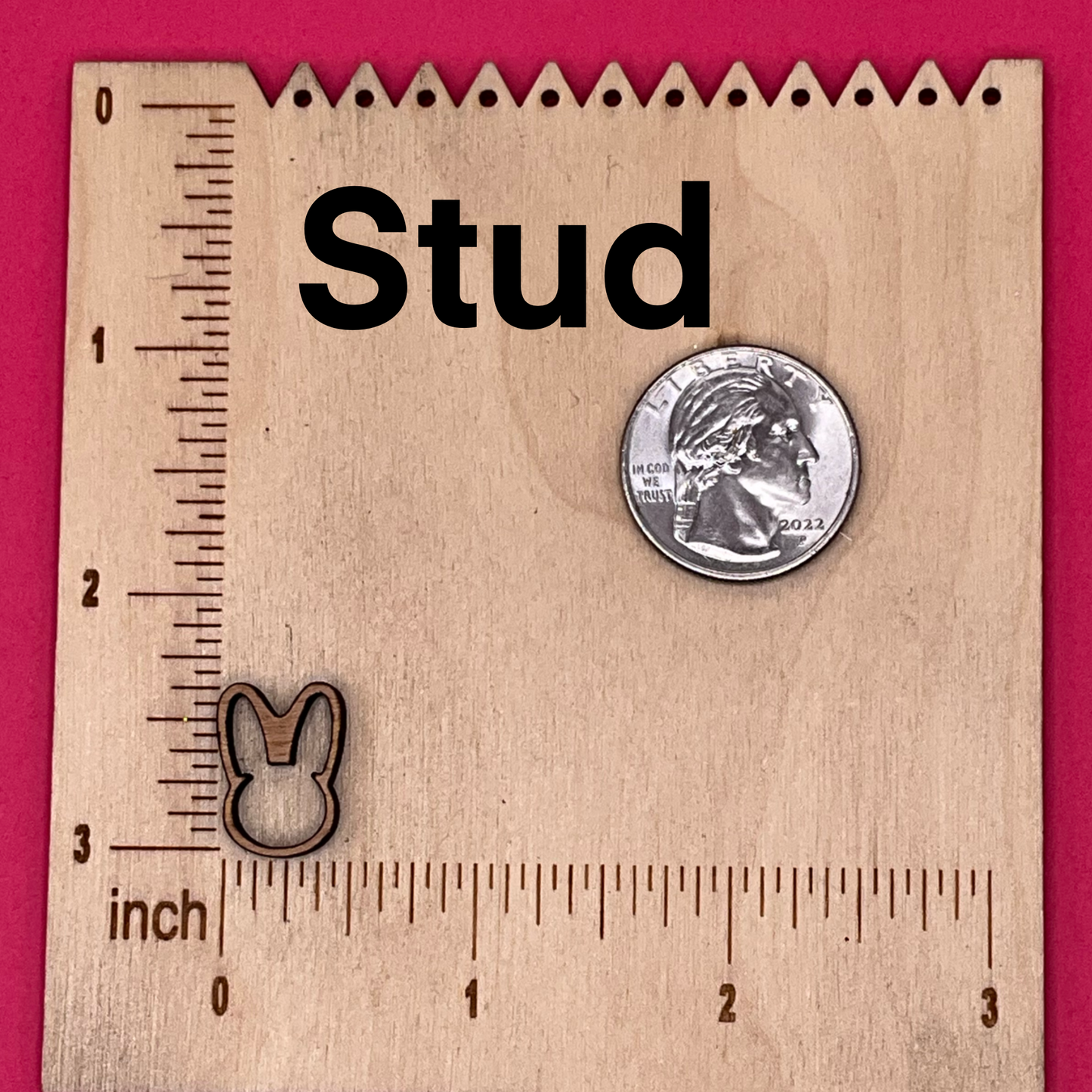 Blank custom bunny wooden bezels