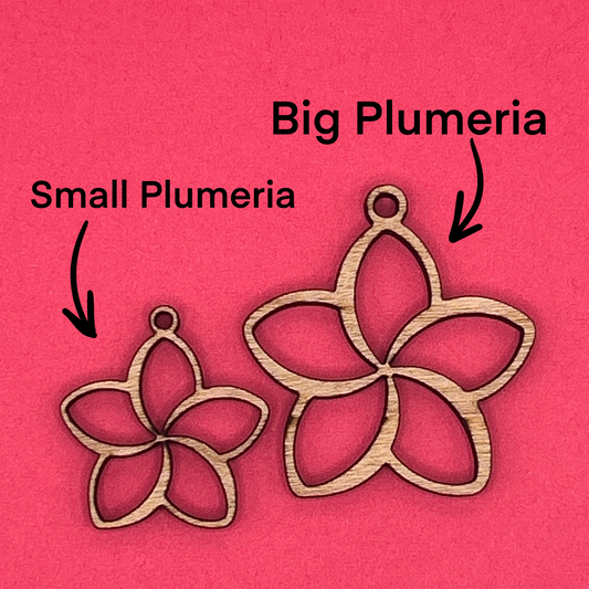 Blank Plumeria wooden bezels