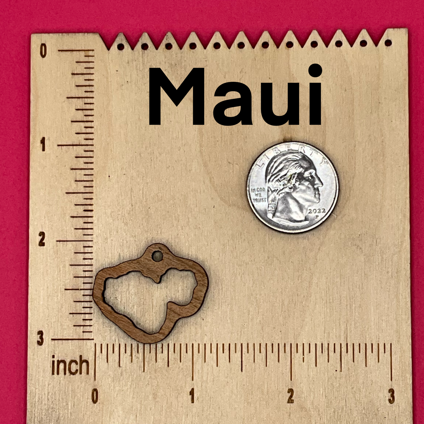 Blank Hawaiian islands wooden bezel