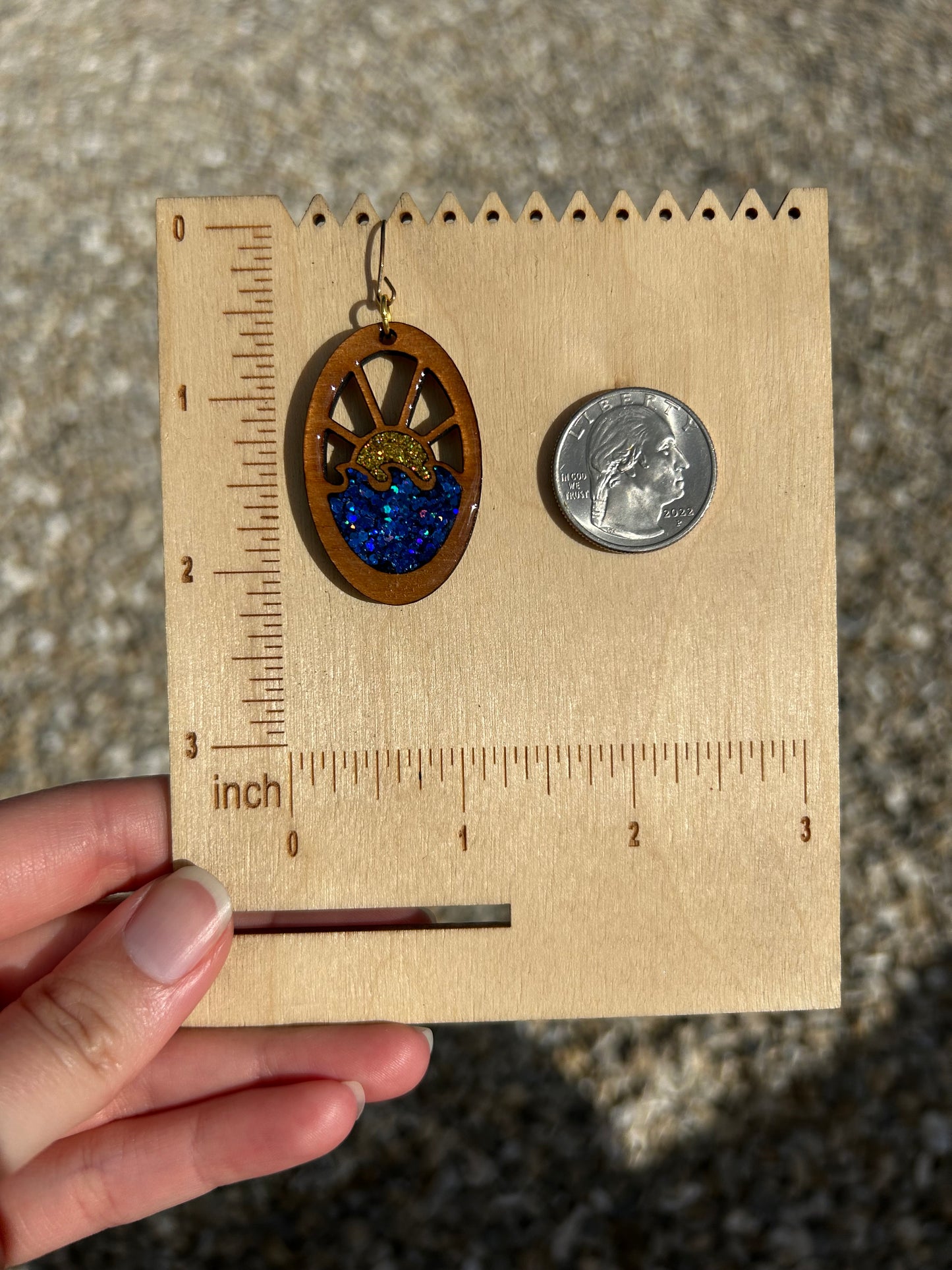 Sun Wave Oval earrings