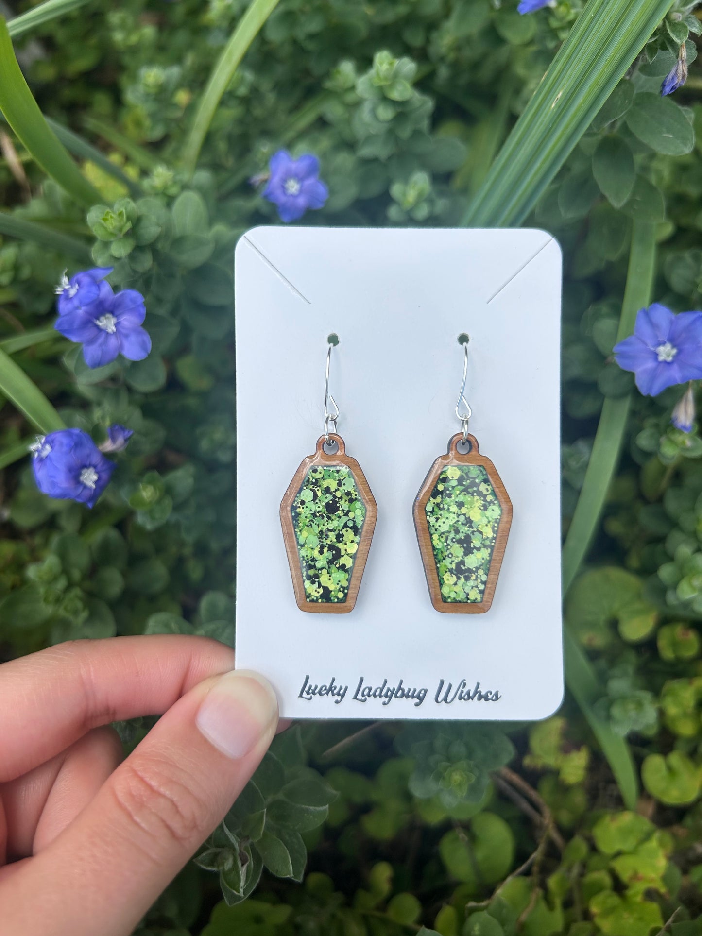 Coffin earrings