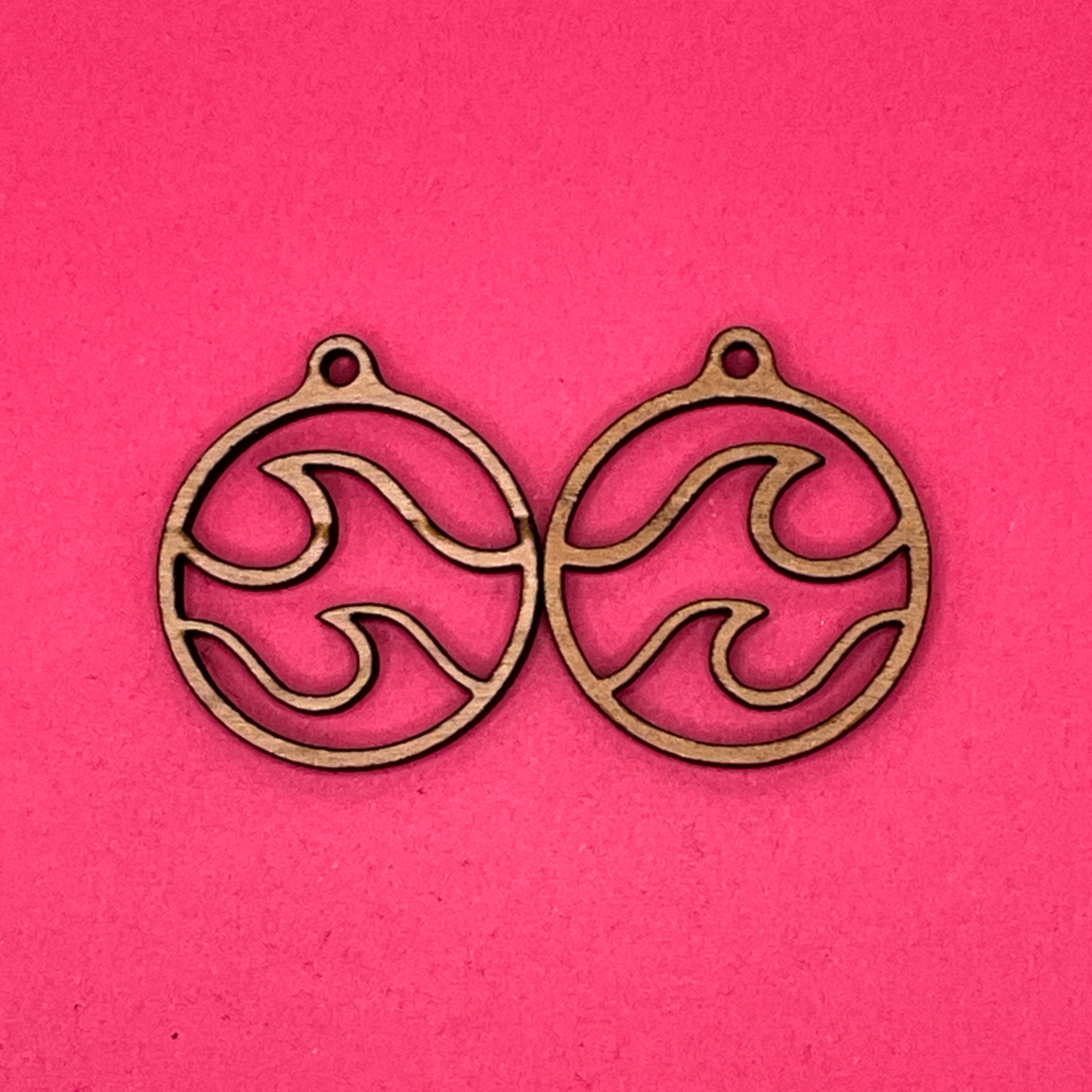 Blank Double Wave Hoop wooden bezels