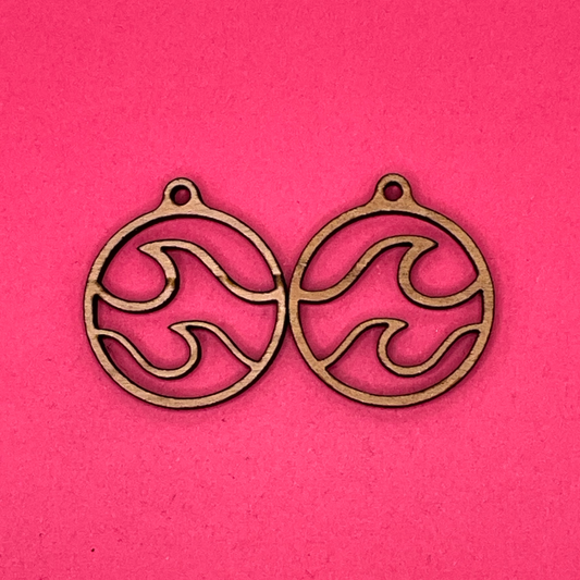 Blank Double Wave Hoop wooden bezels
