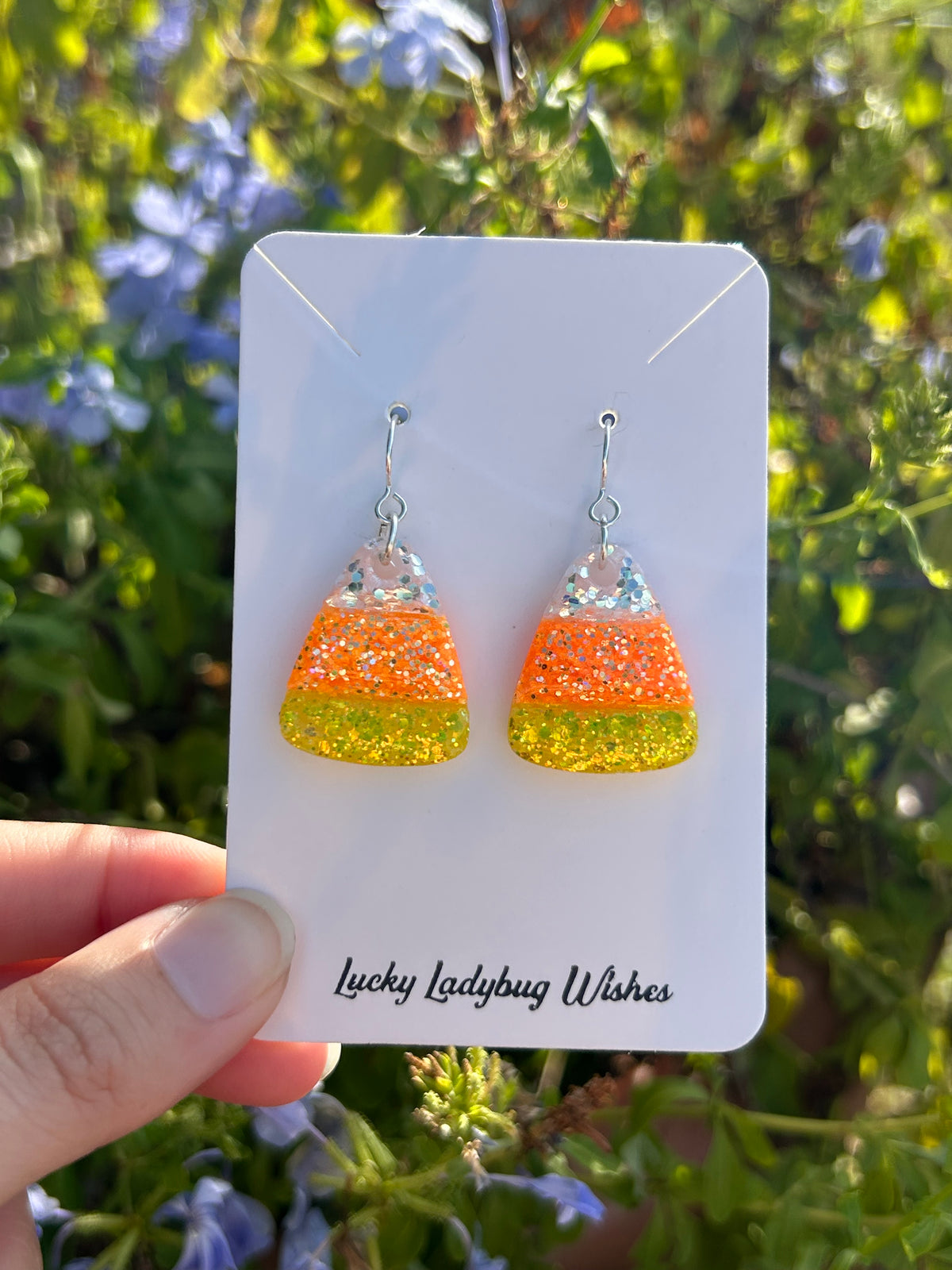Candy corn earrings