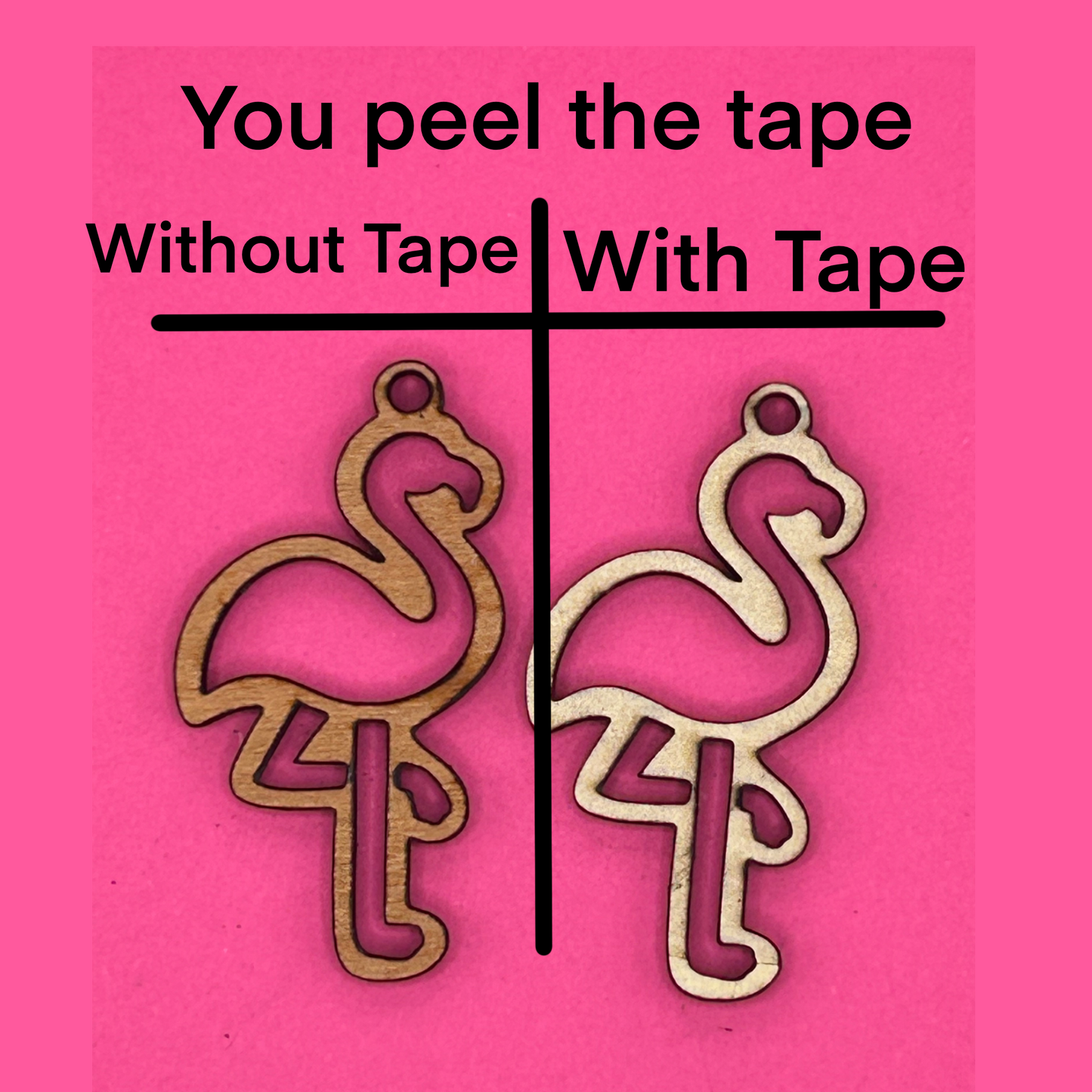 Blank flamingo wooden bezel