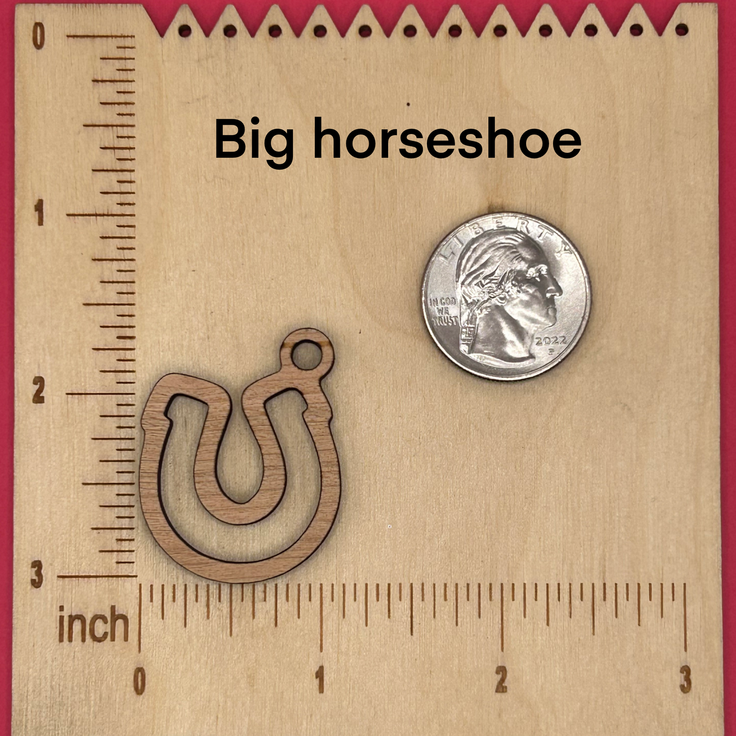 Blank horseshoe wooden bezels