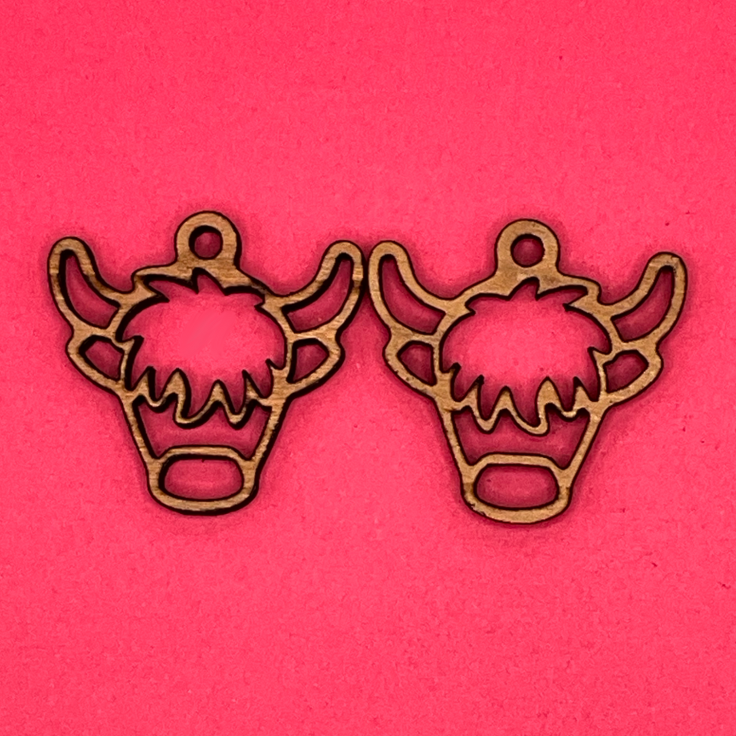 Blank Highland Cow wooden bezel