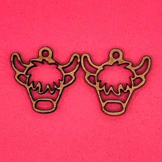 Blank Highland Cow wooden bezel