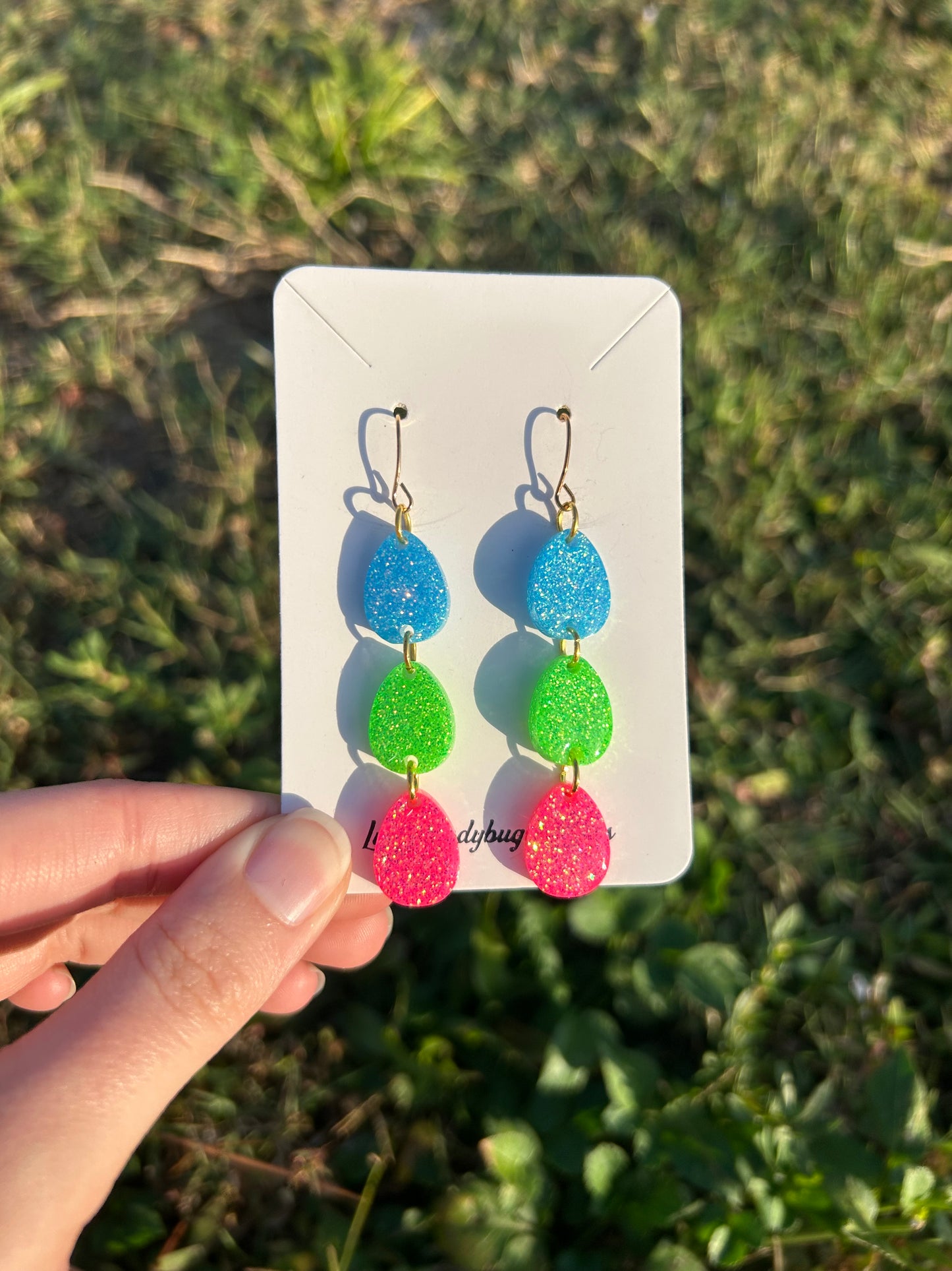 3-tier eggs earrings