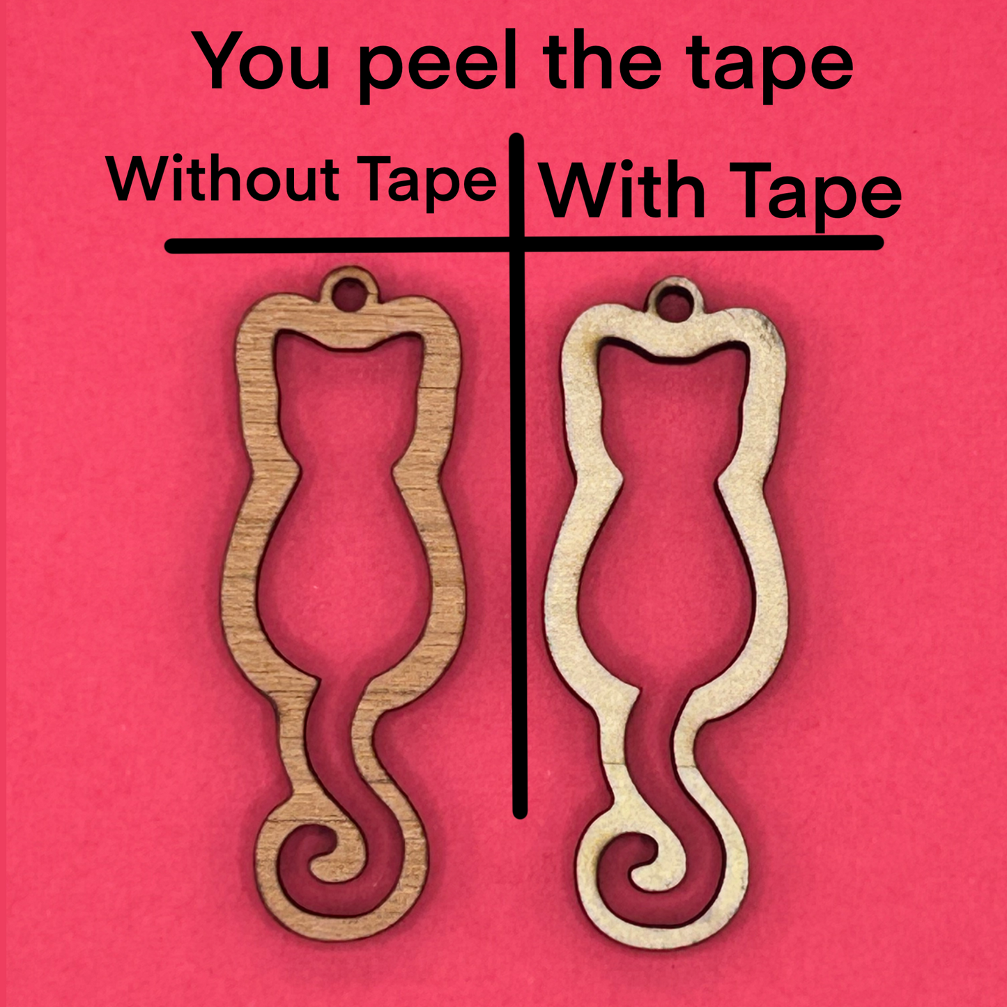Blank cat wooden bezel