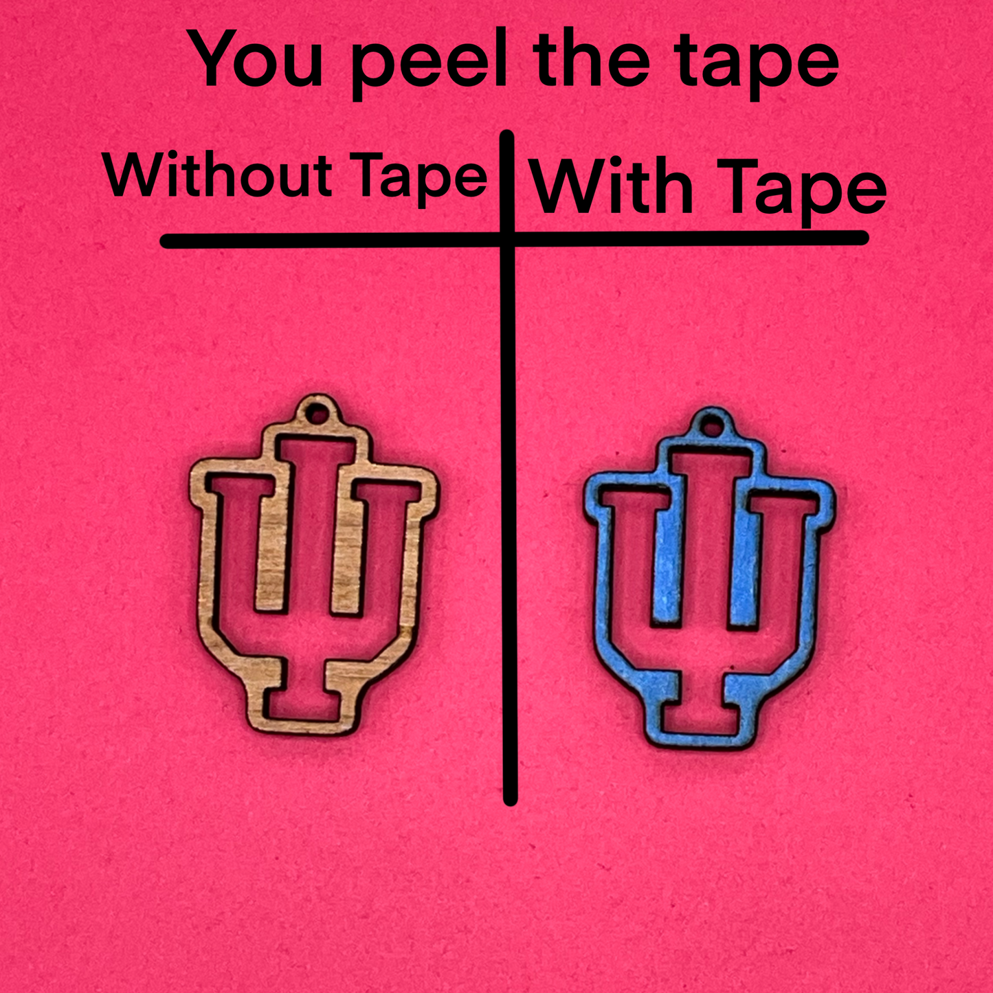 Blank Indiana Logo wooden bezels