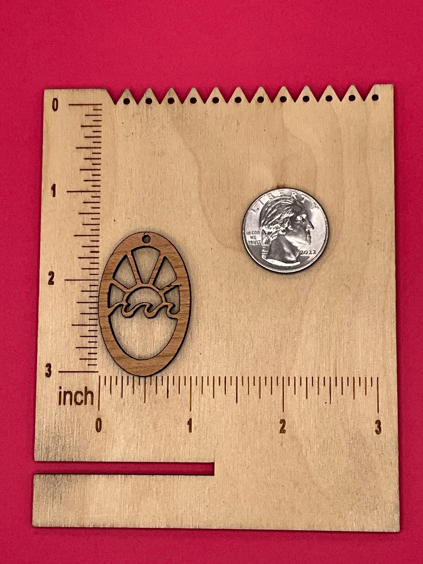 Blank Sun Wave Oval wooden bezels