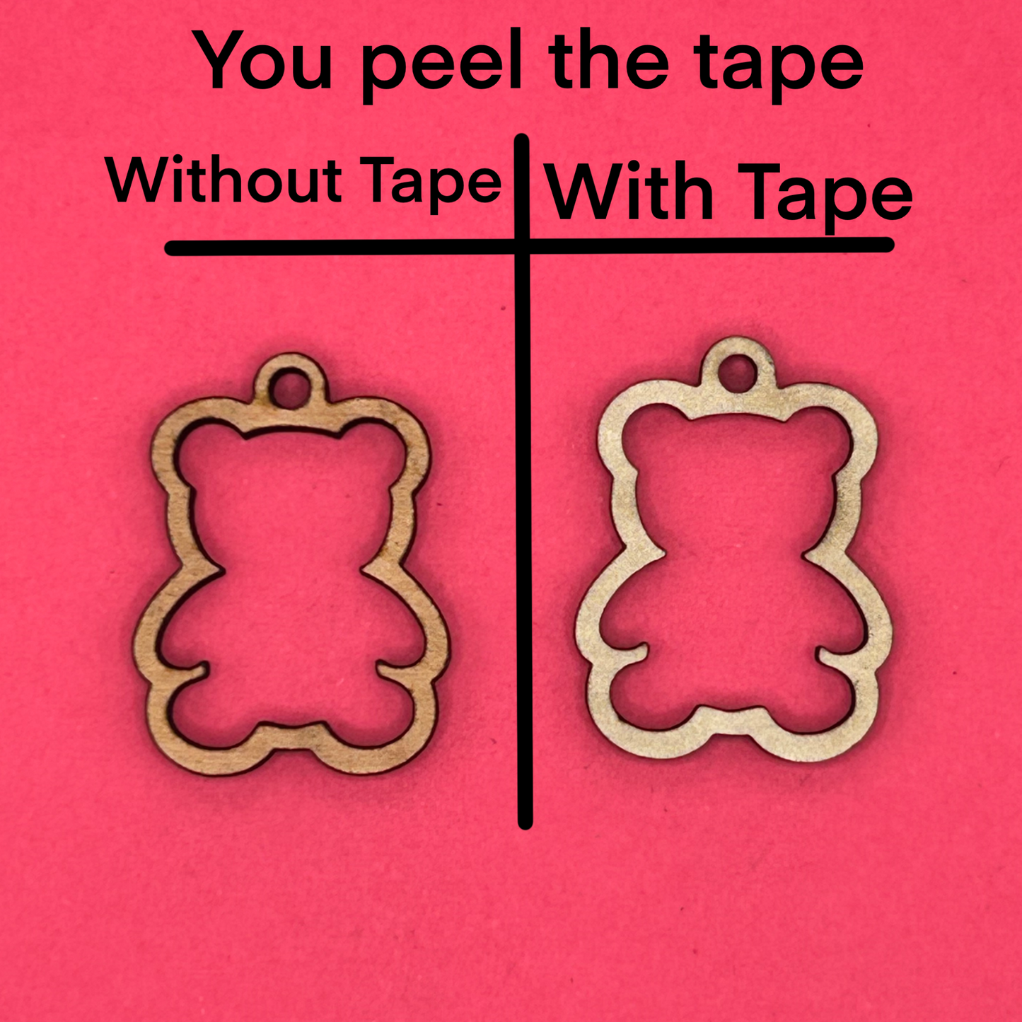 Blank Teddy Bear wooden bezel