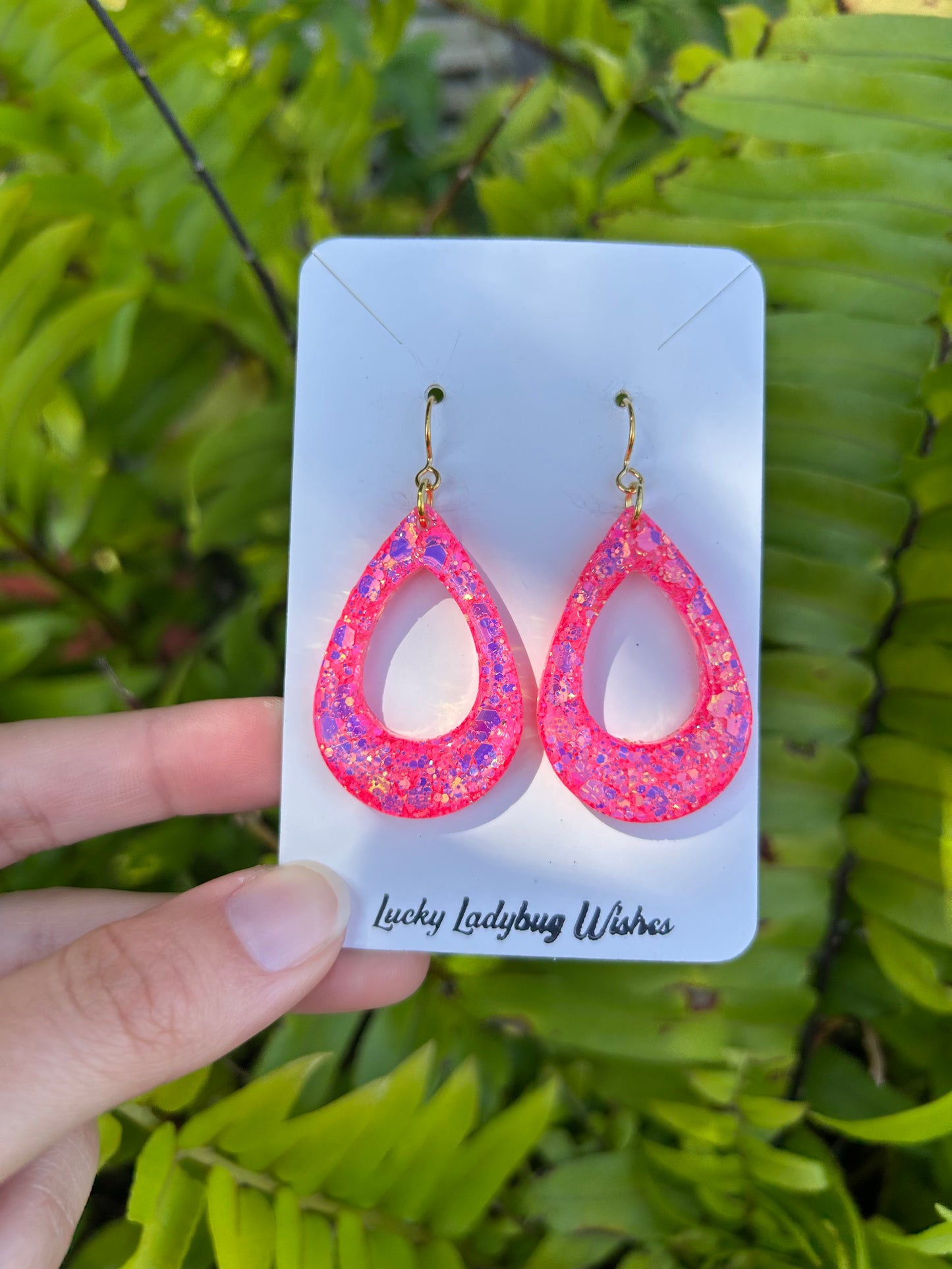 Small Peony earrings