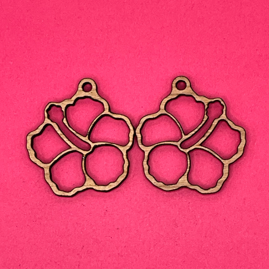 Blank Hibiscus wooden bezels